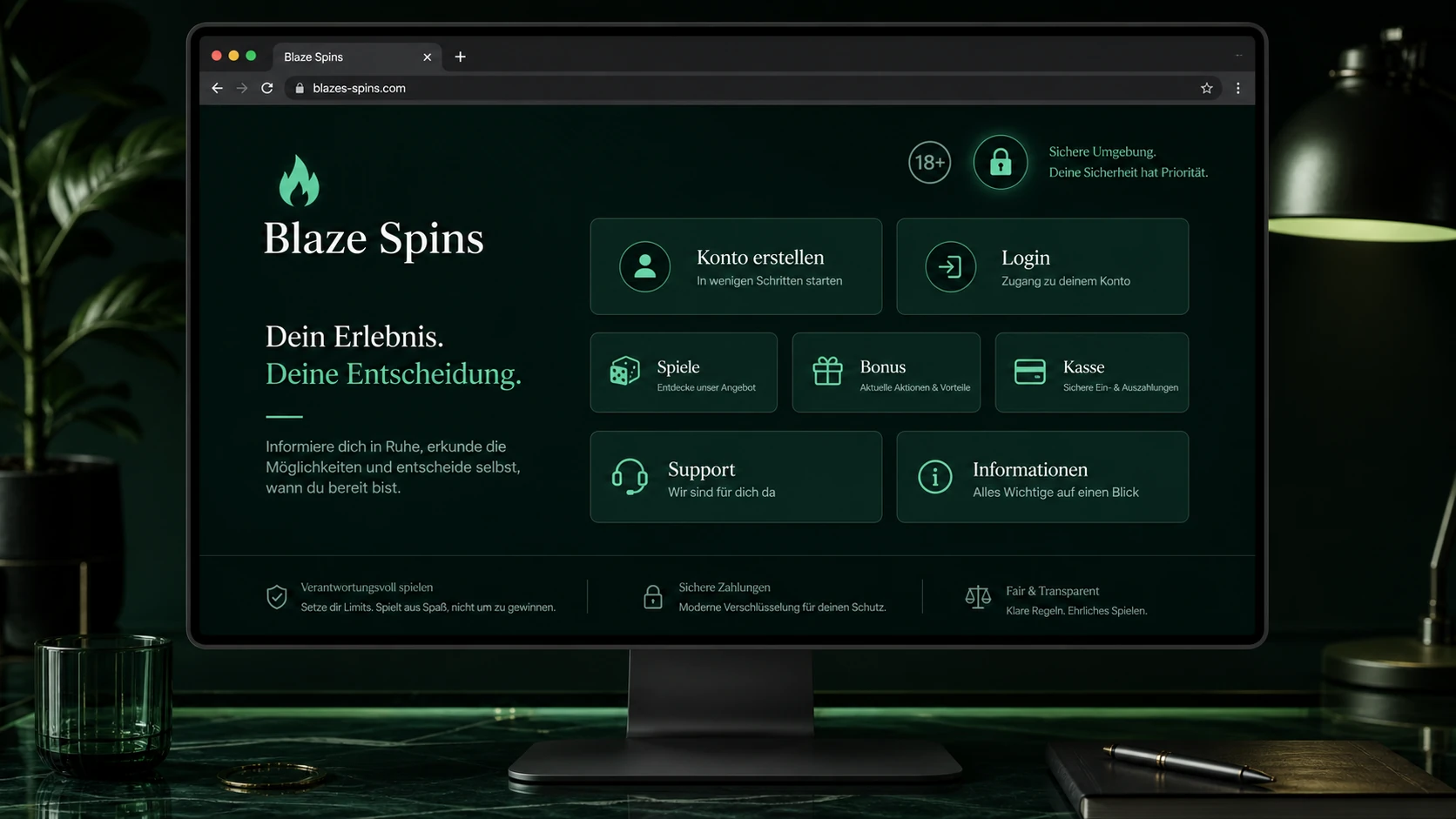 Online Casino und Website-Zugang